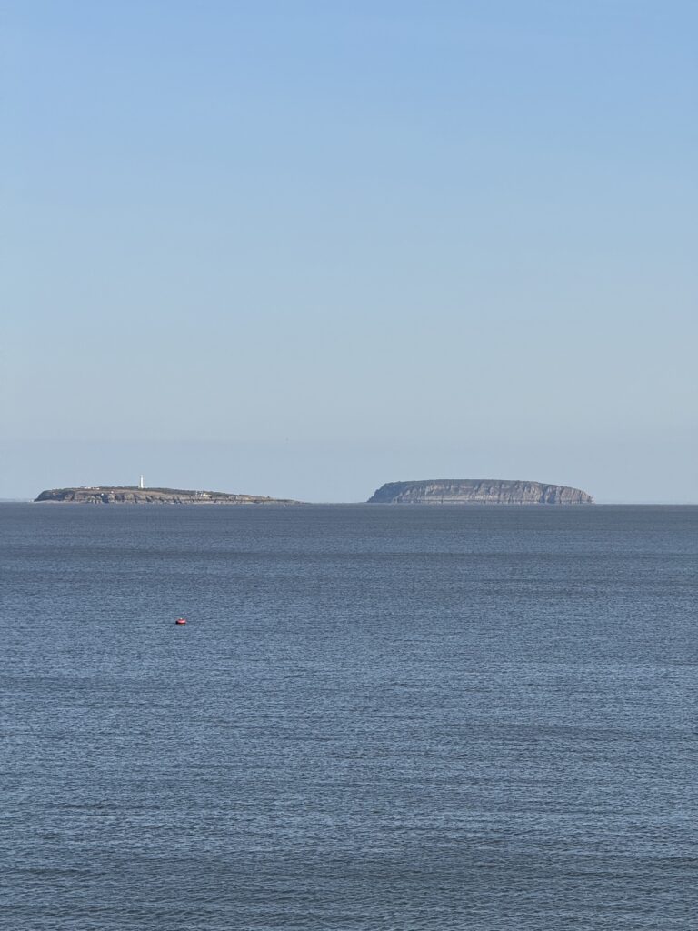Flat Holm Island and Steep Holm Island close to Penarth
